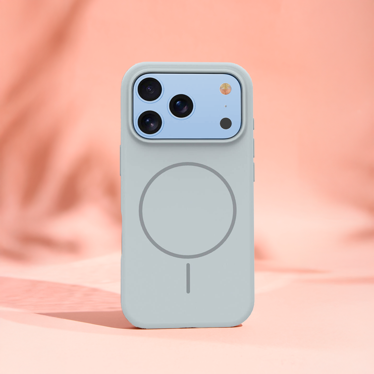 Silicone Thin Mag case for iPhone 17 Pro 6,3" / iPhone 18 Pro 6,3" silver