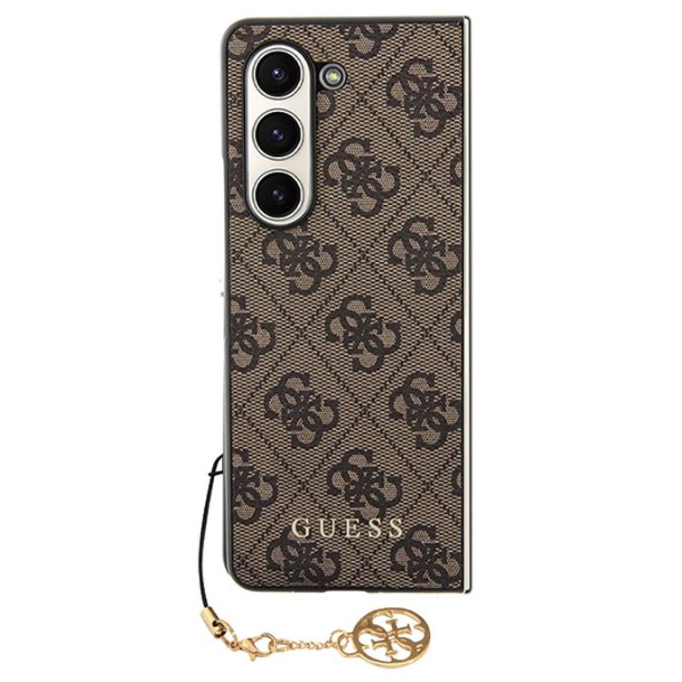 Guess-suojakuori Samsung Galaxy Z Fold 5:lle GUHCZFD5GF4GBR ruskea HC PU 4G Charm