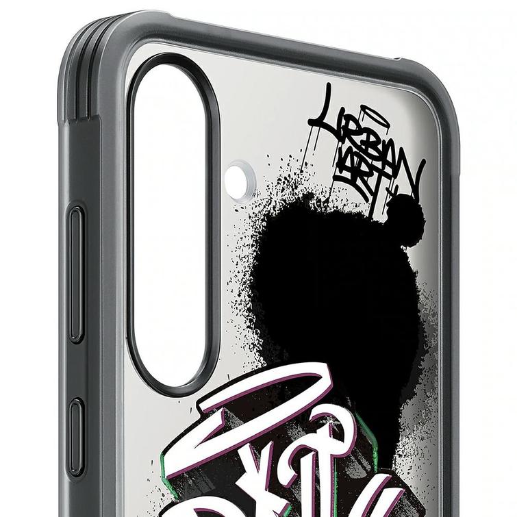 Samsung Flipsuit -kest&auml;v&auml; suojakuori Samsung Galaxy S25+:lle, musta