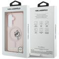 Karl Lagerfeld case IML Peekaboo Choupette MagSafe for Samsung Galaxy S26 pink
