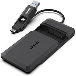 BENFEI SSD-asemakotelo 2.5 tuuman SATA USB-C USB-A UASP SATA III -tuella, musta
