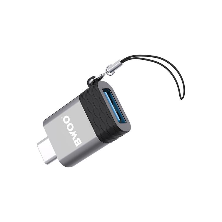 BWOO-sovitin USB - USB-C harmaa OTG BZ-35
