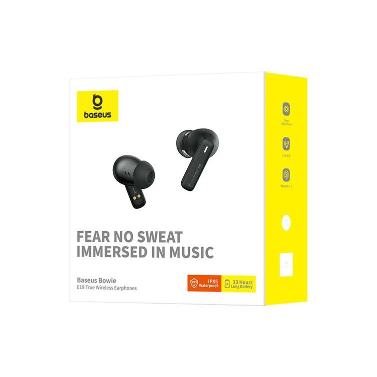Baseus Bowie E19 True Langattomat Kuulokkeet, Musta