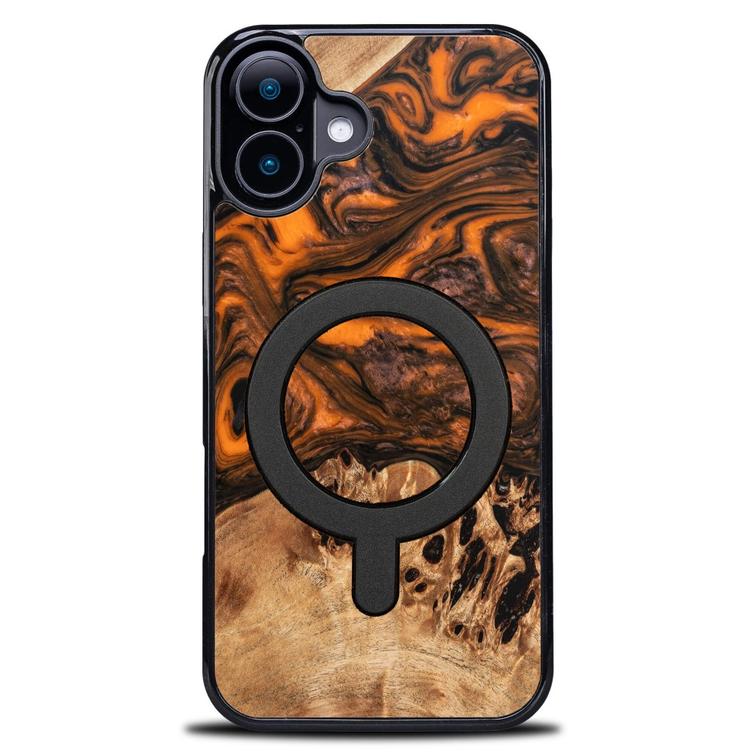 Bewoodin ainutlaatuinen iPhone 16 Plus 6,7" -suojakuori, oranssi, MagSafe-suojalla