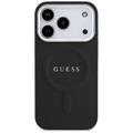 Guess Classic Logo MagSafe -kotelo iPhone 17 Prolle, musta
