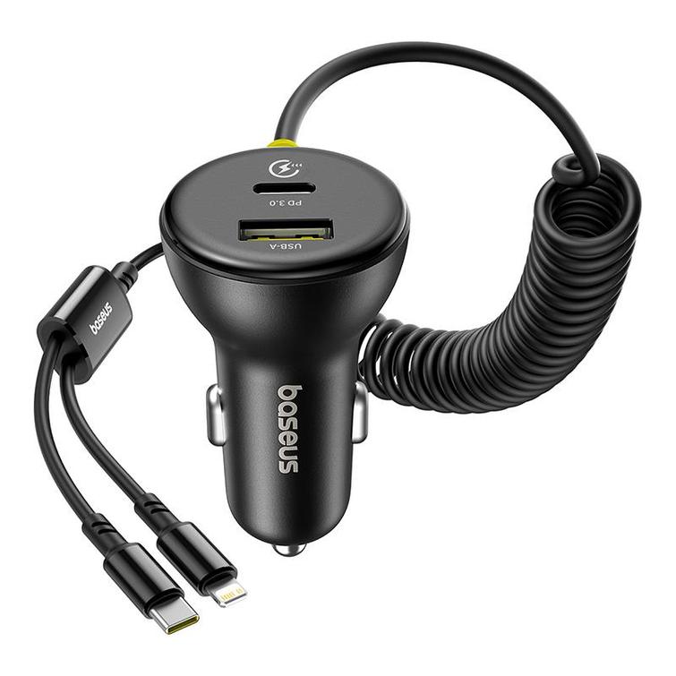 Baseus PD autolaturi 1x USB-C - USB-portti 60W musta
