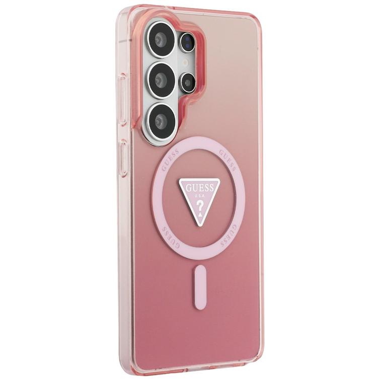 Guess case IML Gradient Triangle MagSafe for Samsung Galaxy S26 Ultra pink