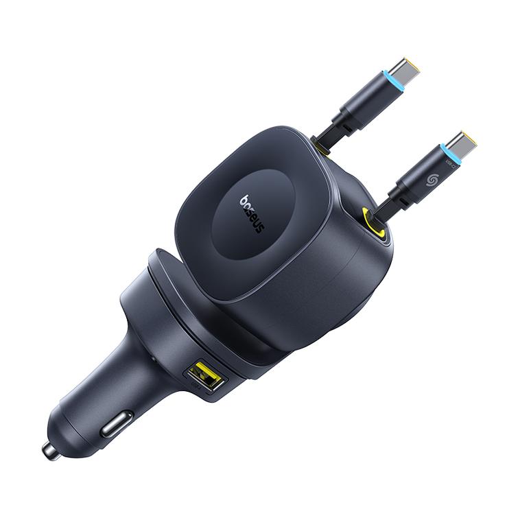 Baseus PrimeTrip VR2 Max Car Charger with Retractable Cable 3C+U 100W Cosmic Black