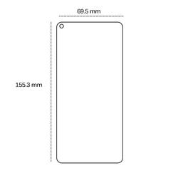 Karkaistu lasi 2,5D Oppo A54 5G / A74 5G / A93 5G:lle