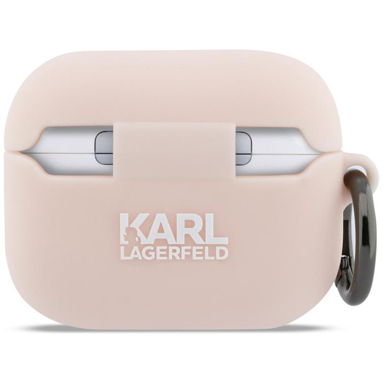 Karl Lagerfeld Silicone Chaupette Head 3D case for AirPods Pro 3 pink