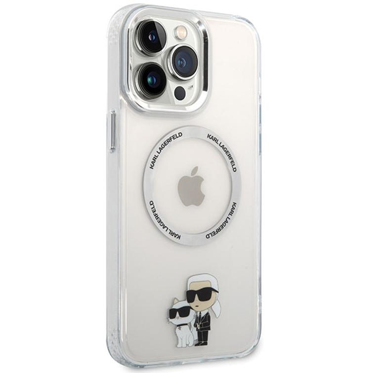 Karl Lagerfeld -suojakuori iPhone 13 Pro Max 6,7" KLHMP13XHNKCIT l&auml;pin&auml;kyv&auml; kova suojakuori Magsafe IML NFT Karl & Choupette