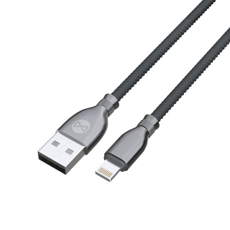 Forever Tornado USB-kaapeli - Lightning 1,0 m 3A musta