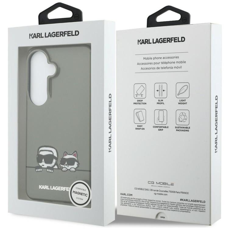Karl Lagerfeld case IML Peekaboo Karl&Choupette MagSafe for Samsung Galaxy S26 black
