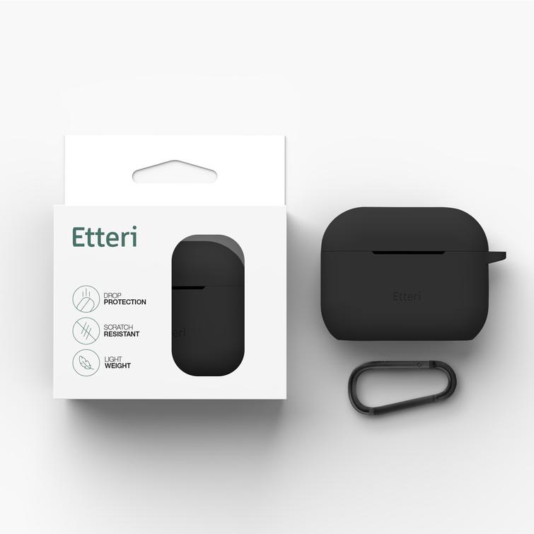Etteri-silikonikotelo AirPods Pro 3:lle musta