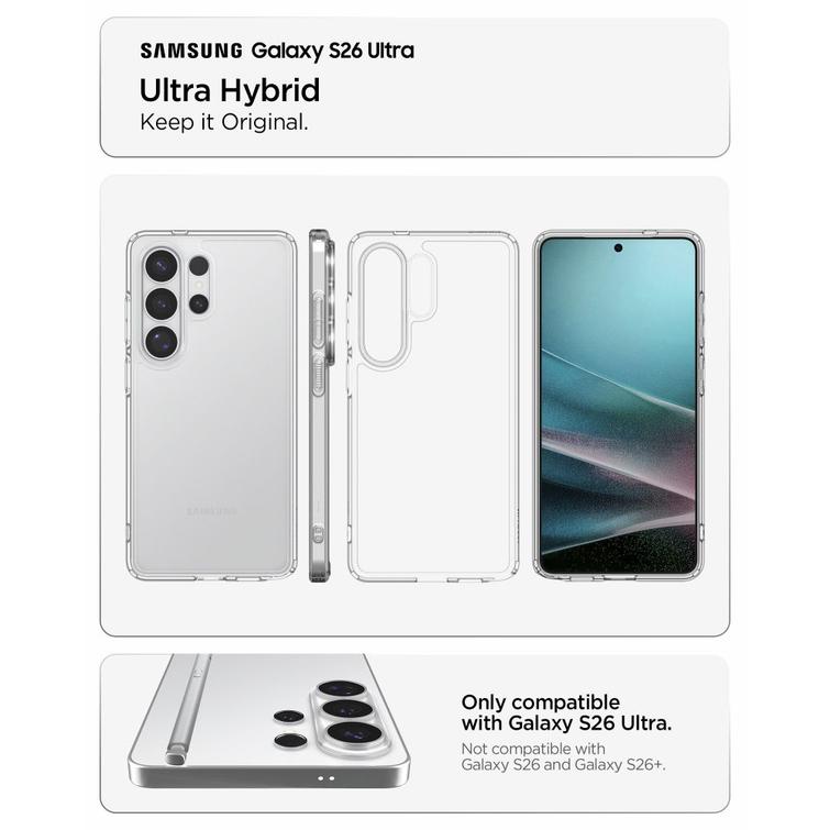 SPIGEN ULTRA HYBRID GALAXY S26 ULTRA CRYSTAL CLEAR