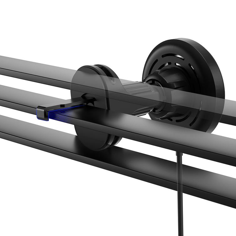 Forever auton pidike tuuletusritil&auml;&auml;n MACH-300 magneettinen langattomalla latauksella musta Qi2 15W