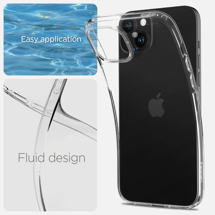 Spigen Liquid Crystal -suojakuori iPhone 15 6,1":lle, kristallinkirkas