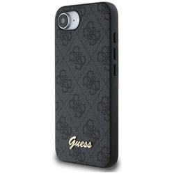 Guess HC MagSafe 4G PU Script Logo -suojakuori iPhone 16e:lle, musta