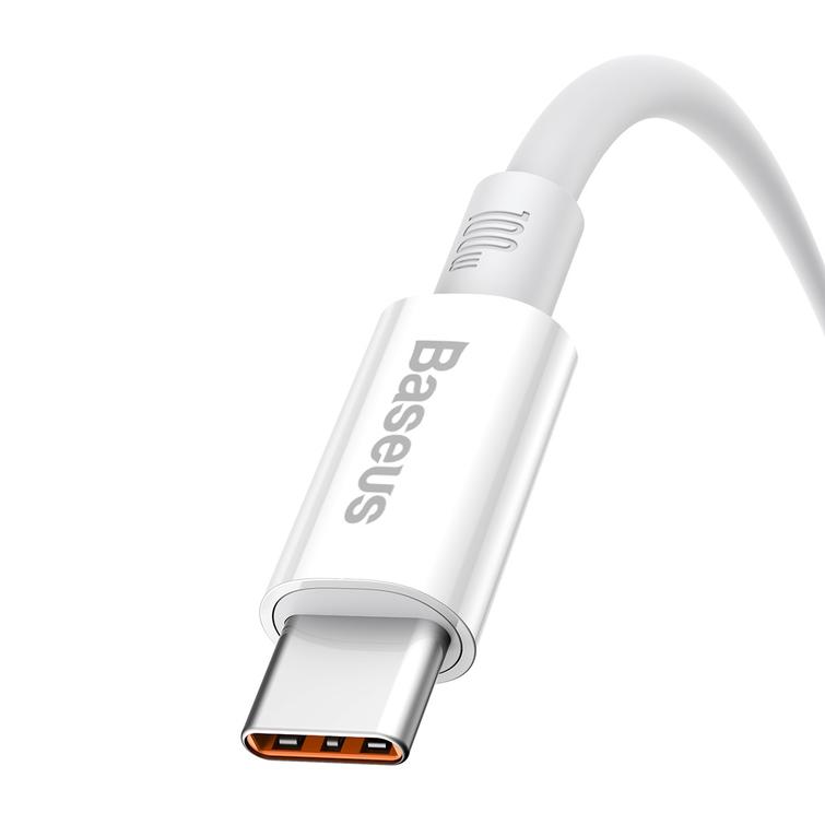 Baseus Superior USB - USB-C -kaapeli 0,25m, kuuvalkoinen, 100W