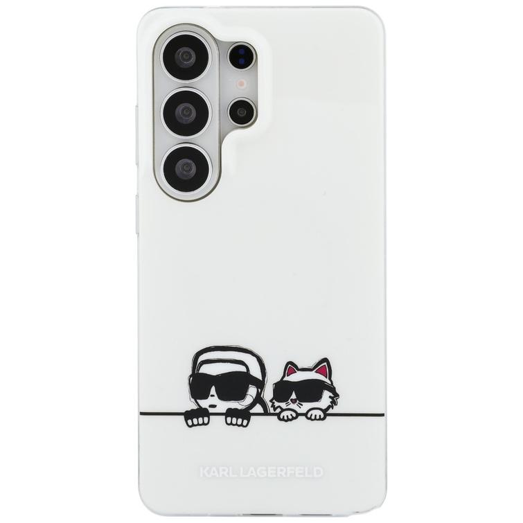 Karl Lagerfeld case IML Peekaboo Karl&Choupette MagSafe for Samsung Galaxy S26 Ultra transparent