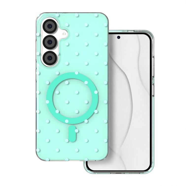 Bubble Dots Mag -kuori Samsung S24 / S25 vihreä