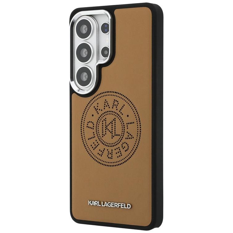 Karl Lagerfeld case Perforated KL MagSafe for Samsung Galaxy S26 Ultra brown