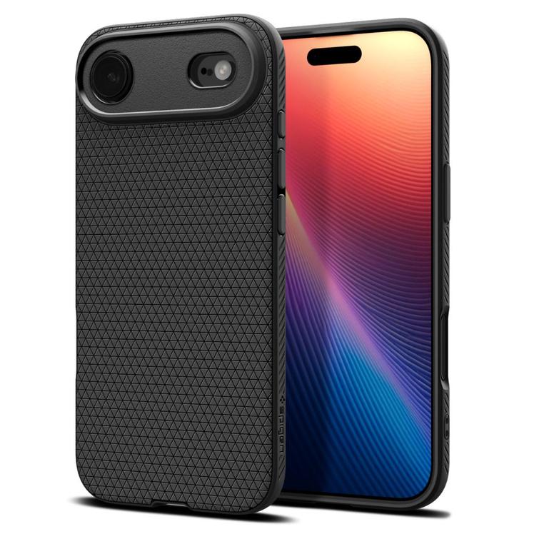 Spigen Liquid Air -suojakuori iPhone 17 Airille, mattamusta