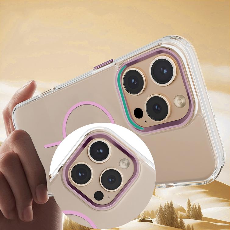 L&auml;pin&auml;kyv&auml; ohut Mag-suojakuori iPhone 16e:lle, pinkki