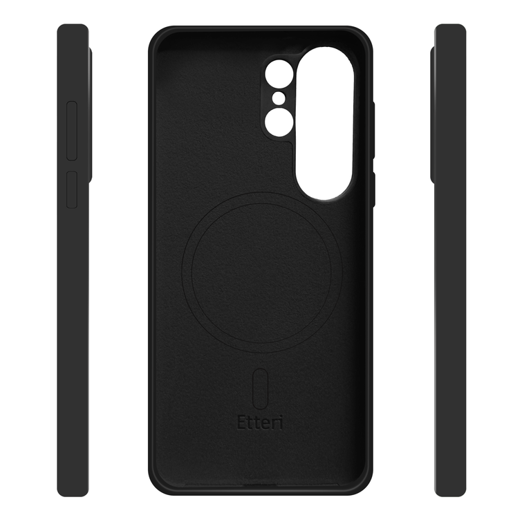 Etteri Silicone Mag kotelo Samsung Galaxy S26 Ultra mustalle