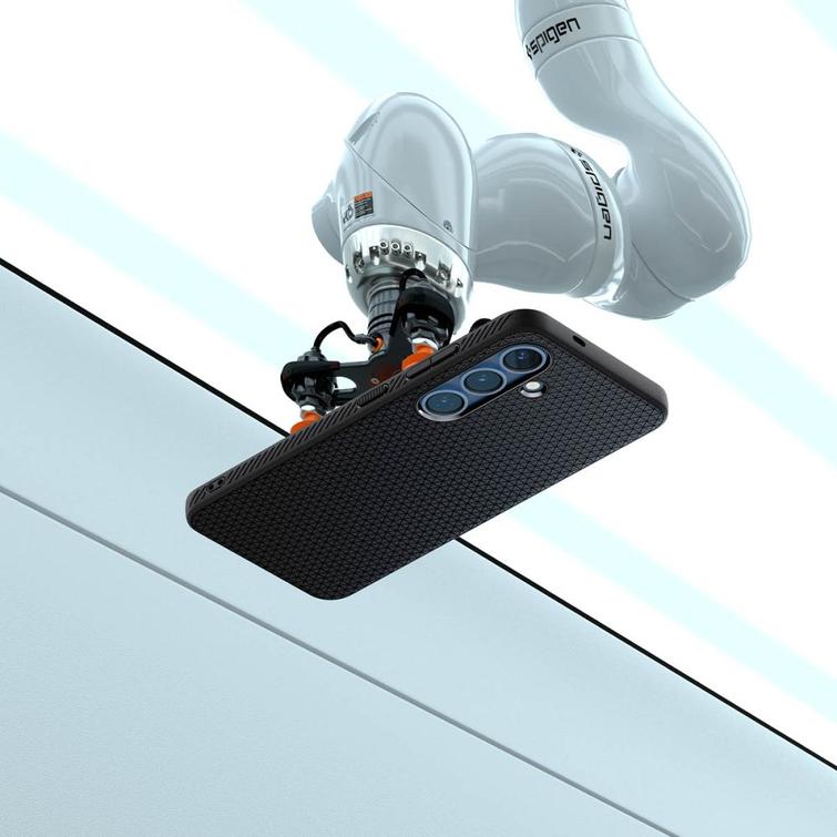 Spigen Liquid Air -suojakuori Samsung Galaxy S25:lle mattamusta