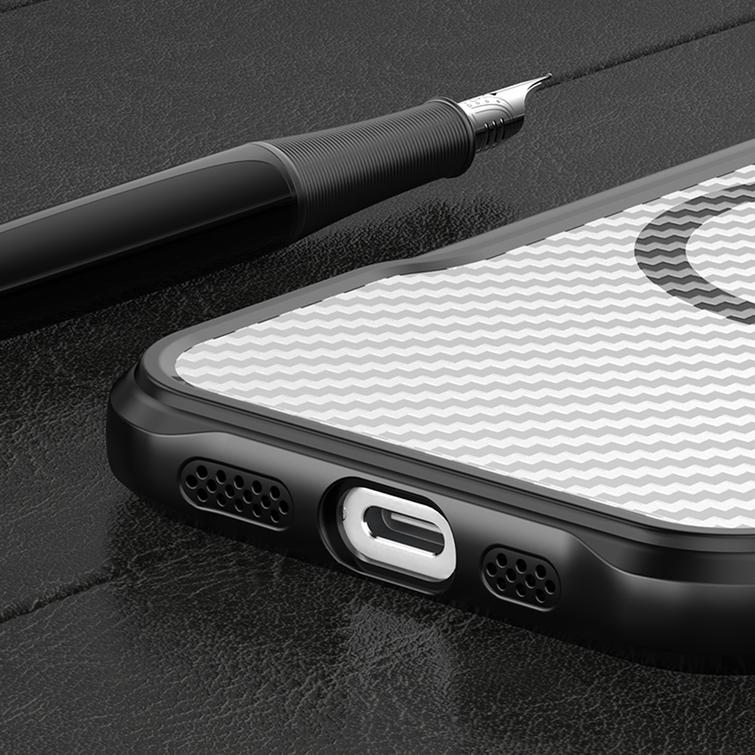 Defender Carbon Mag -suojakuori iPhone 13 6,1":lle, musta