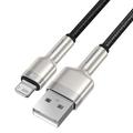 Baseus Cafule Metal USB-Lightning-kaapeli 0,25 m 2,4A musta