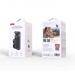 XO Selfiekeppi Bluetooth-kolmijalka SS29 musta 64 cm