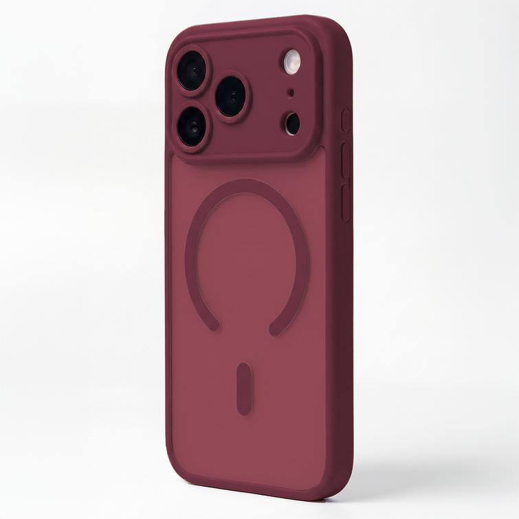Mag Matt case for iPhone 14 6,1" maroon camera protection