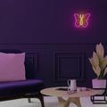 Neon LED-valo BUTTERFLY pinkki NNE03 Neolia