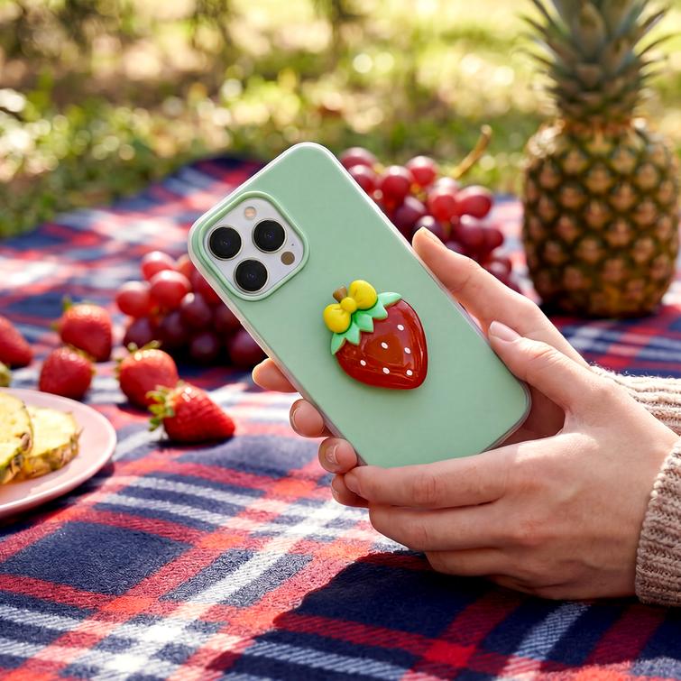 Fruit 2in1 case for iPhone 16 6,1" green