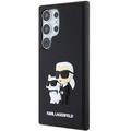 Karl Lagerfeld -suojakuori Samsung Galaxy S24 Ultralle KLHCS24L3DRKCNK musta HC 3D RUBBER KC NFT