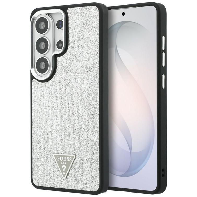Guess case Fixed Glitter Triangle MagSafe for Samsung Galaxy S26 Ultra silver