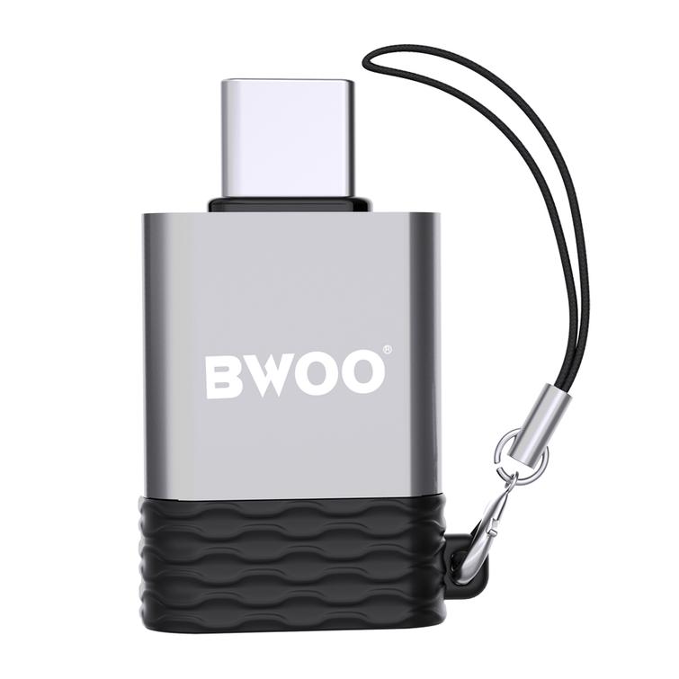 BWOO-sovitin USB - USB-C harmaa OTG BZ-35