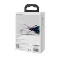 Baseus-kaapeli 3in1 Superior USB - Lightning + USB-C + microUSB 1,5 m 3,5A valkoinen