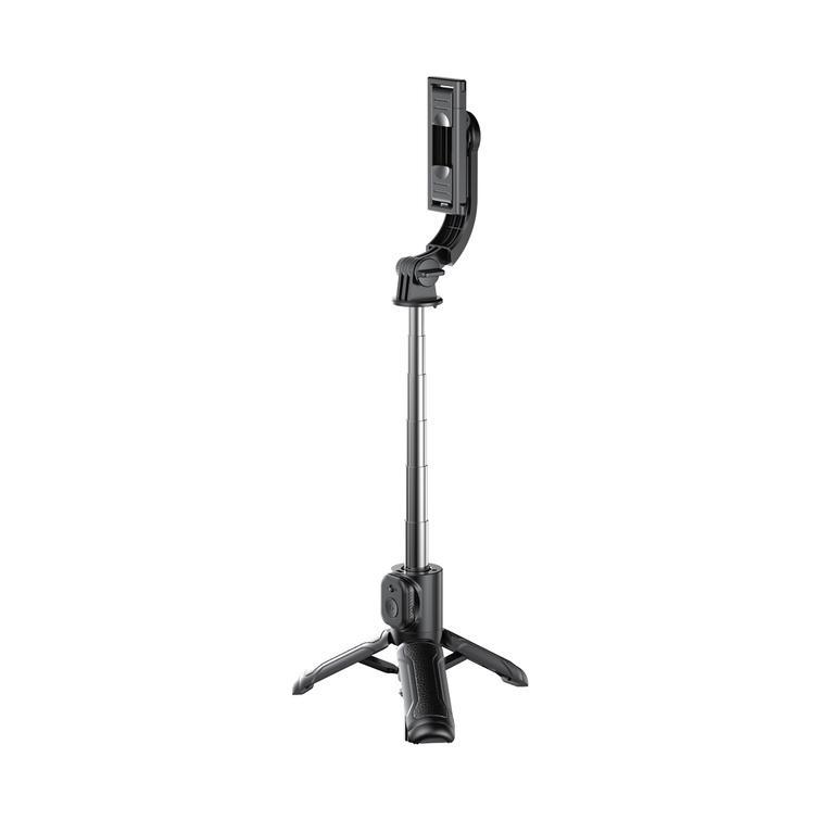 XO Selfiekeppi Bluetooth-jalusta SS39 musta irrotettavalla puhelintelineellä 70cm