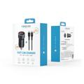 Forever CC-06 PD QC car charger 1x USB-C 1x USB 20W black + USB-C - USB-C cable 60W