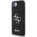 Guess HC Fixed Glitter Big 4G -suojakuori iPhone 16e:lle, musta