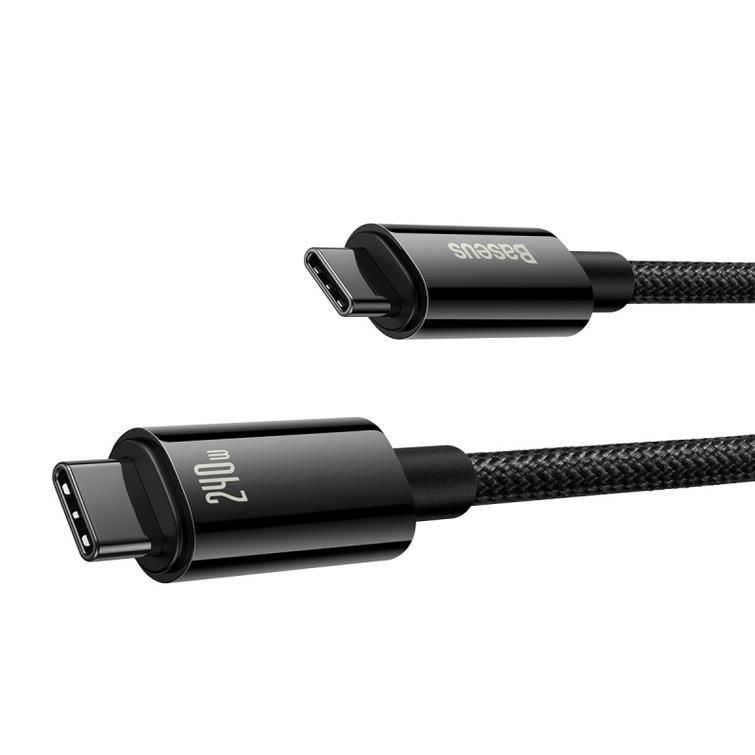 Baseus-kaapeli Tungsten PD USB-C - USB-C 1,0m musta 240W