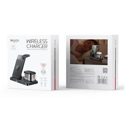 YESIDO INDUCTIVE CHARGER DS22 20W LED + WATCH 5IN1 (FOR APPLE) BLACK