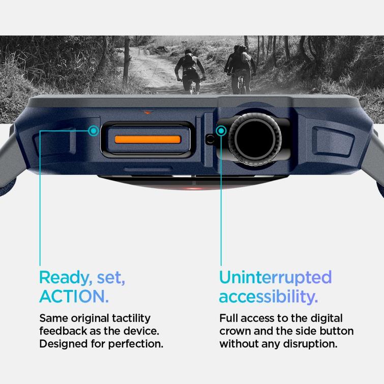 Spigen Lite Fit "Pro" -kotelo Apple Watch 10:lle (46 mm) Tummansininen