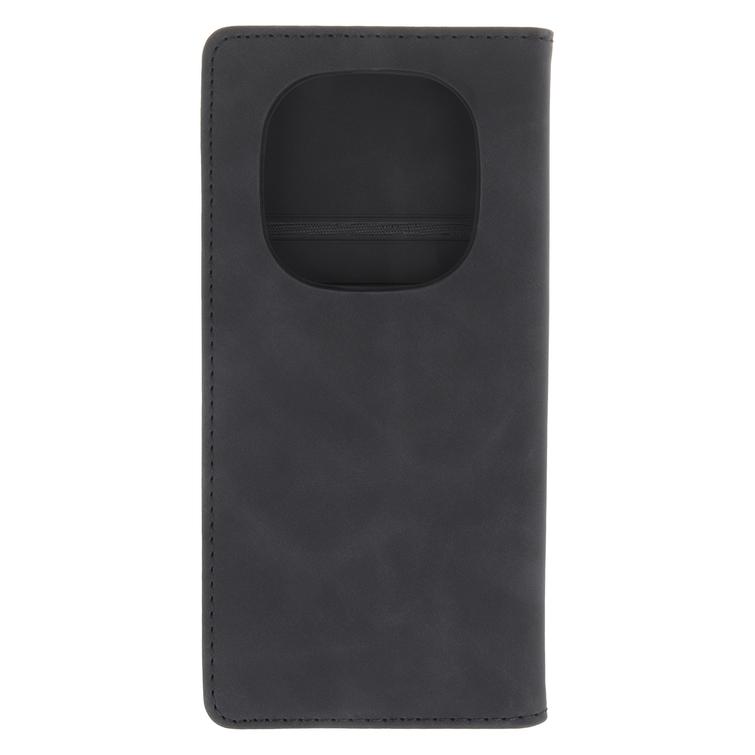 Älykäs mokkanahkainen suojakuori Xiaomi Redmi Note 14 Pro 5G:lle (maailmanlaajuinen) / Redmi Note 14 Pro Plus 5G:lle (maailmanlaajuinen), musta