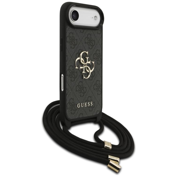 Guess 4G Big Logo Cord Stap -olkalaukku iPhone Airille, musta