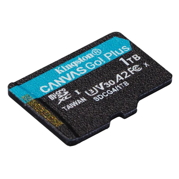 Kingstonin muistikortti 1 Tt microSDXC Canvas Go Plus Gen4 200 Mt/s A2 U3 V30