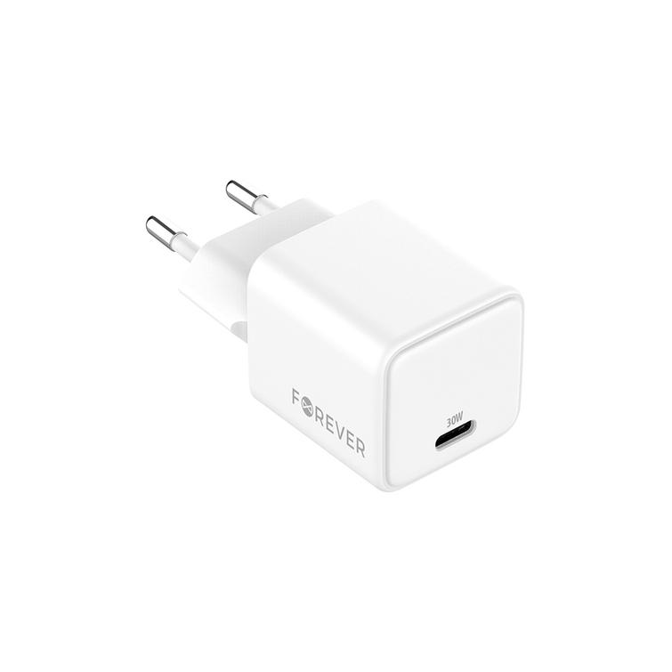 Forever TC-08-30C GaN PD laturi 1x USB-C 30W valkoinen